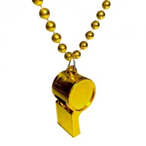 SILBATO CON COLLAR DE CUENTAS DORADO