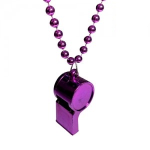 SILBATO CON COLLAR DE CUENTAS VIOLETA