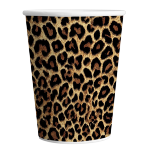 VASO POLIPAPEL X8 ANIMAL PRINT