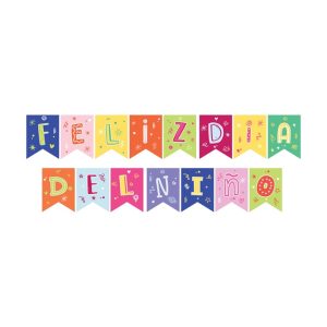 BANDERIN FELIZ DIA DEL NIÑO