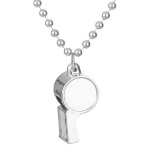 SILBATO CON COLLAR DE CUENTAS PLATA