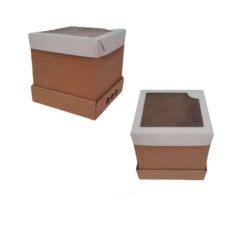 CAJA PARA TORTA CON VISOR 25X25X25 CM