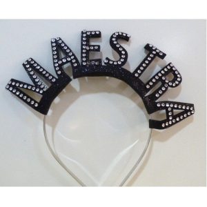 VINCHA CON STRASS MAESTRA