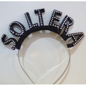 VINCHA CON STRASS SOLTERA