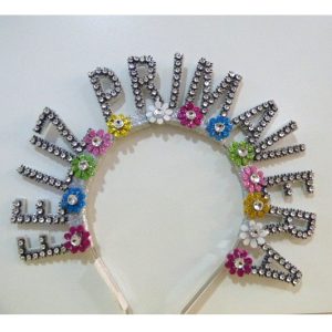 VINCHA CON STRASS FELIZ PRIMAVERA