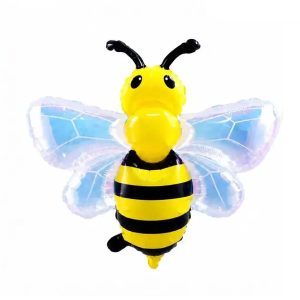 GLOBO FOIL SILUETA 74CM ABEJA ALAS IRIDISCENTE