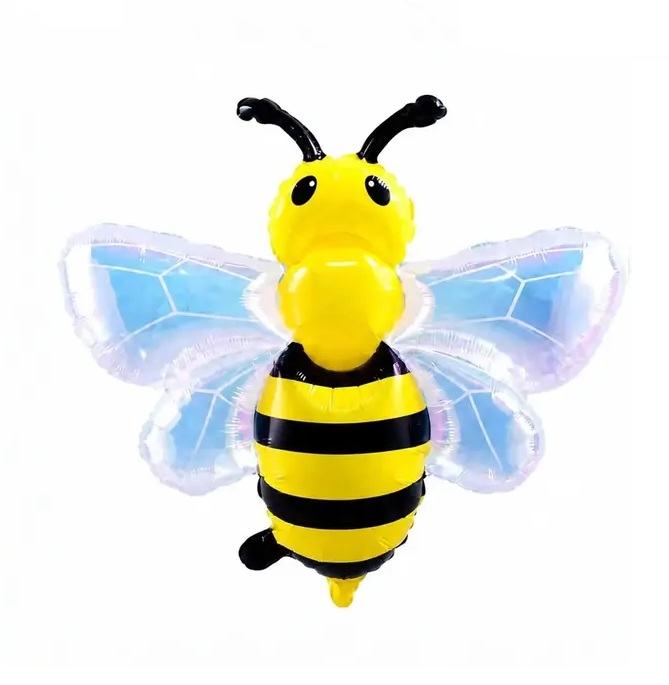 GLOBO FOIL SILUETA 74CM ABEJA ALAS IRIDISCENTE