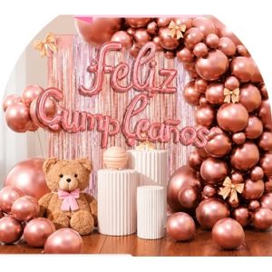 SET FELIZ CUMPLE CORTINA Y GLOBOS