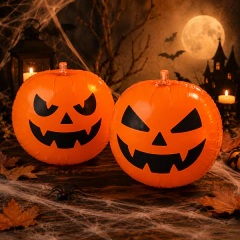 GLOBO LATEX CALABAZA CON LUZ LED X5