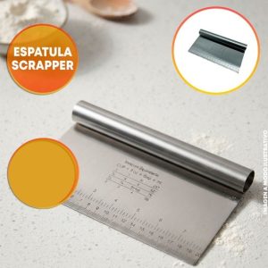 ESPATULA SCRAPER INOXIDABLE CON REGLA 20CM