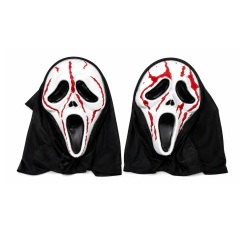 CARETA RIGIDA SCREAM CON TELA Y SANGRE