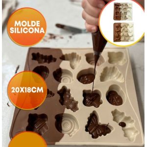MOLDE SILICONA BOMBONES INSECTOS JARDIN X16