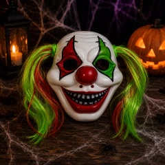 CARETA RIGIDA PAYASO CON PELO