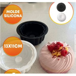 MOLDE SILICONA PARA MOUSSE REMOLINO 13 X 11 CM