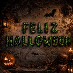 GLOBO FOIL FRASE FELIZ HALLOWEEN VERDE IMPRENTA