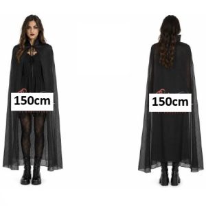 CAPA NEGRA CON CUELLO 150CM