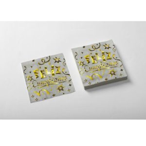 SERVILLETA STAMPING X20 FELIZ CUMPLEAÑOS