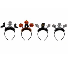VINCHA HALLOWEEN RESORTE Y FLECOS