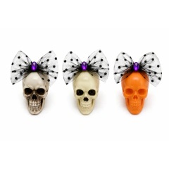 HEBILLA HALLOWEEN CRANEO MOÑO TUL X1