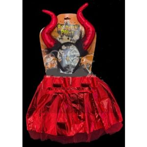 SET HALLOWEEN TUTU Y VINCHA DIABLA