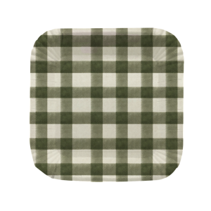 PLATO CHICO X 8 CUADRADO CUADRILLE VERDE MUSGO