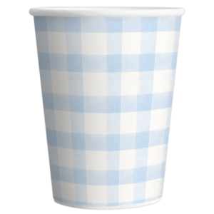 VASO POLIPAPEL X8 CUADRILLE CELESTE