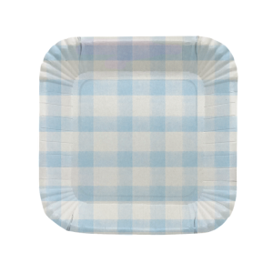 PLATO CHICO X 8 CUADRADO CUADRILLE CELESTE