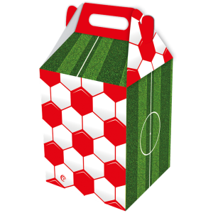 CAJA SORPRESA X 6 FUTBOL ROJO Y BLANCO