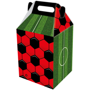 CAJA SORPRESA X 6 FUTBOL ROJO Y NEGRO