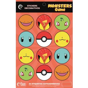 STICKERS AUTOADHESIVOS X24 POKEMON