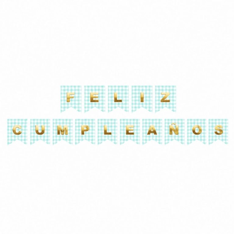 BANDERIN FELIZ CUMPLE CUADRILLE VERDE