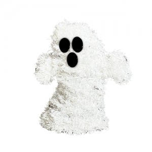 ADORNO OROPEL HALLOWEEN FANTASMA BLANCO