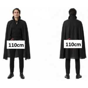 CAPA NEGRA CON CUELLO 110CM