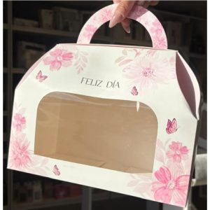 CAJA CARTERA CON VISOR 25 X 14 X 18 CM FELIZ DIA