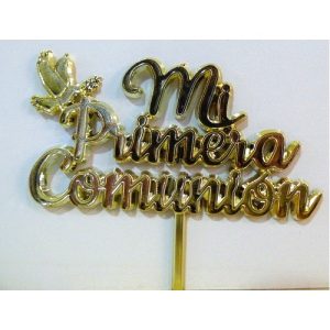 ADORNO PINCHE MI PRIMERA COMUNION DORADO