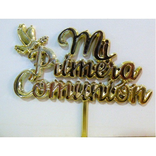 ADORNO PINCHE MI PRIMERA COMUNION DORADO