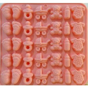 MOLDE SILICONA BOMBONES BABY SHOWER MINI X30