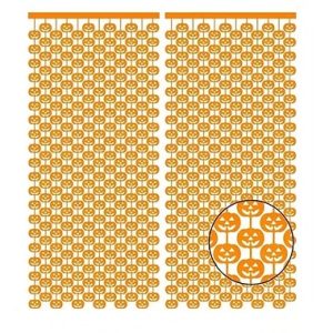 CORTINA 2X1MT HALLOWEEN CALABAZAS NARANJA