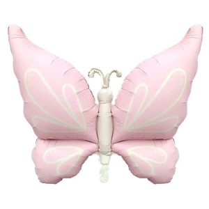 GLOBO FOIL SILUETA MARIPOSA 94CM X 75CM ROSA