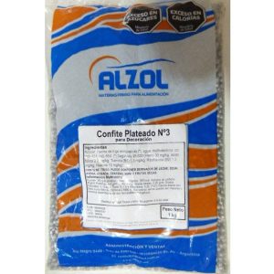 CONFITES PLATEADOS X 1KG NRO 3