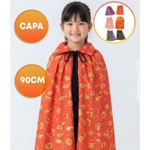 CAPA HALLOWEEN 90CM ESTAMPA ORO / PLATA