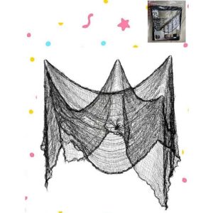 TELARAÑA GASA NEGRA 183 X 76 CM