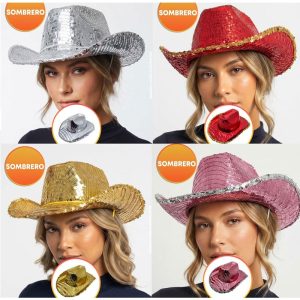 GORRO COWBOY LENTEJUELAS