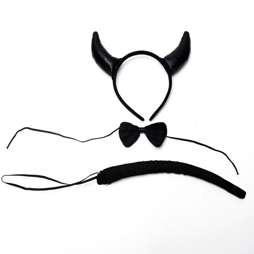SET PELUCHE DIABLO NEGRO