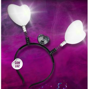 VINCHA CON LUZ CORAZON LUZ BLANCA