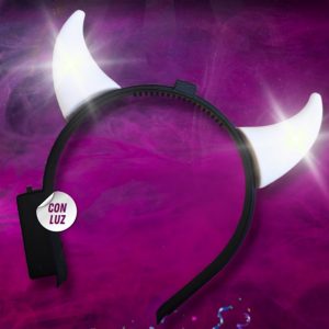 VINCHA DIABLO CON LUZ BLANCA