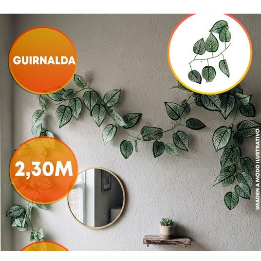 GUIRNALDA DE HOJAS 2,3 MTS 45 HOJAS X1