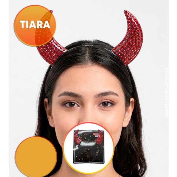 VINCHA DIABLO METAL CON STRASS