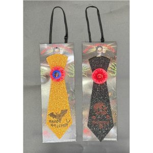 CORBATA HALLOWEEN GOMA EVA OJO LED