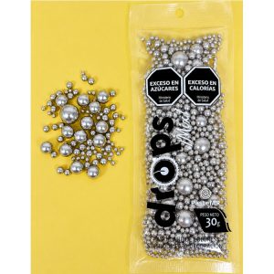 PERLAS COMESTIBLES X 30GR MIX PLATA